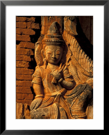Buddha Carving At Ancient Ruins Of Indein Stupa Complex, Myanmar by Keren Su Pricing Limited Edition Print image