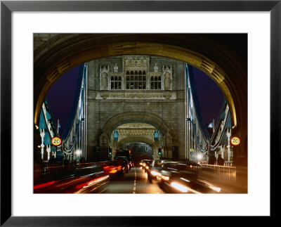 Traffic On Tower Bridge At Night, London, England by Richard I'anson Pricing Limited Edition Print image