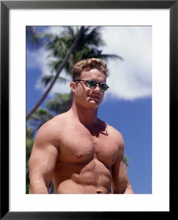 Semi-Nude Man With Sunglasses, Hawaii by Rob Garbarini Pricing Limited Edition Print image