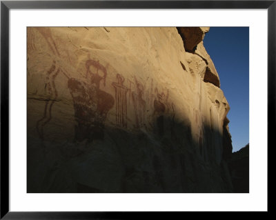 Indian Pictographs Cover A Sandstone Wall by Stephen Alvarez Pricing Limited Edition Print image