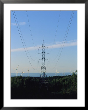 Power Lines Lead From Windmills Overlooking The Bay Of Fundy by Steve Winter Pricing Limited Edition Print image