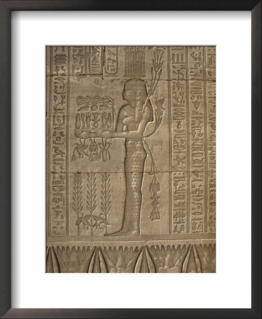 Relief Carving Of Offerings Being Made, Temple Of Hathor, Dendera, Egypt, North Africa, Africa by Julia Bayne Pricing Limited Edition Print image