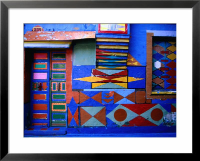 Painted Building Facade, Venice, Burano, Veneto, Italy by Roberto Gerometta Pricing Limited Edition Print image