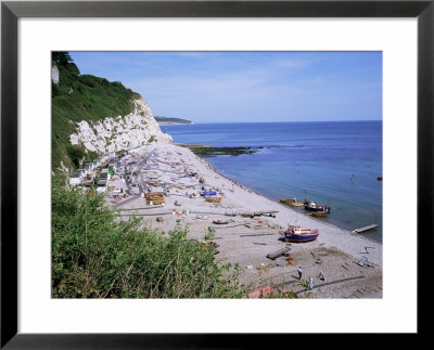 Beach And Cliffs, Beer, Devon, England, United Kingdom by Roy Rainford Pricing Limited Edition Print image