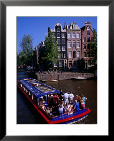 Canal Sightseeing Boat, Amsterdam, Netherlands by Wayne Walton Pricing Limited Edition Print image