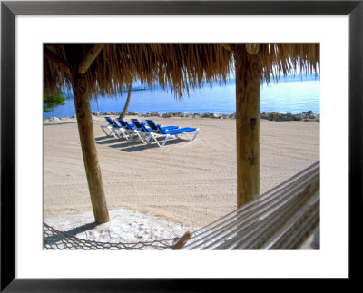 Beach Hut And Chairs, South Beach, Miami, Florida, Usa by Terry Eggers Pricing Limited Edition Print image