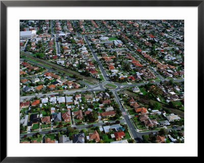 Aerial View Of Suburbs, Melbourne, Australia by John Banagan Pricing Limited Edition Print image