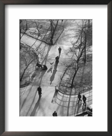 Afternoon Sunlight Casting Long Shadows In Washington Square Park by Yale Joel Pricing Limited Edition Print image
