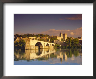 River Rhone, Bridge And Papal Palace, Avignon, Provence, France by John Miller Pricing Limited Edition Print image