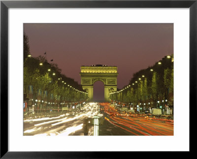 Avenue Des Champs Elysees And The Arc De Triomphe At Night, Paris, France, Europe by Neale Clarke Pricing Limited Edition Print image