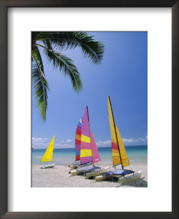 Sail Boats On Chaweng Beach, East Coast, Koh Samui (Ko Samui), Thailand by Robert Francis Pricing Limited Edition Print image
