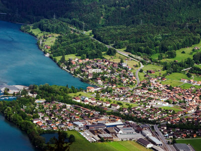 Harder Kulm, Interlaken, Switzerland by Robert Eighmie Pricing Limited Edition Print image