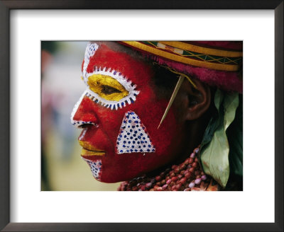 A Profile Of A Tribeswoman During The Annual Sing-Sing In Goroka by Jodi Cobb Pricing Limited Edition Print image