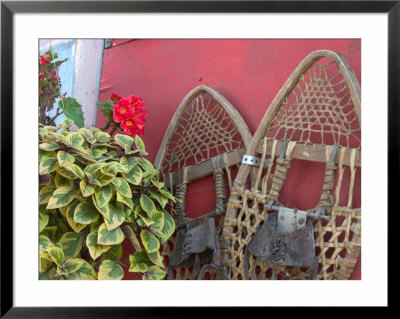 Decorative Snow Shoes In Talkeetna, Alaska, Usa by Julie Eggers Pricing Limited Edition Print image