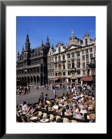 Open Air Cafes, Grand Place, Unesco World Heritage Site, Brussels, Belgium by Roy Rainford Pricing Limited Edition Print image
