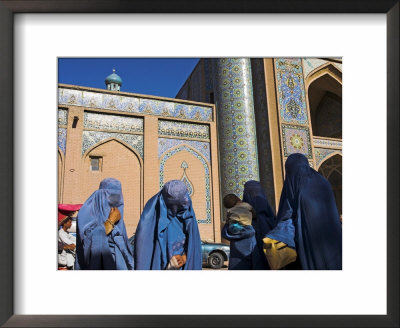 Ladies Wearing Blue Burqas Outside The Friday Mosque (Masjet-E Jam), Herat, Afghanistan by Jane Sweeney Pricing Limited Edition Print image