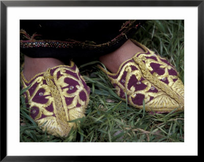 Girl's Embroidered Babouches (Slippers), Morocco by John & Lisa Merrill Pricing Limited Edition Print image