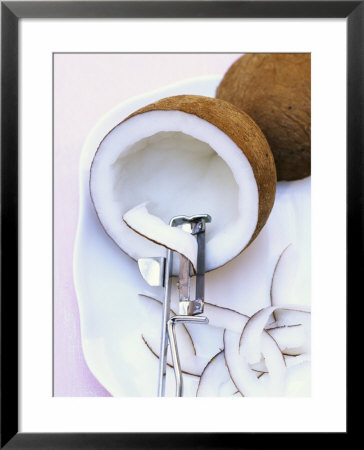 Making Coconut Shavings With A Vegetable Peeler by Nikolai Buroh Pricing Limited Edition Print image