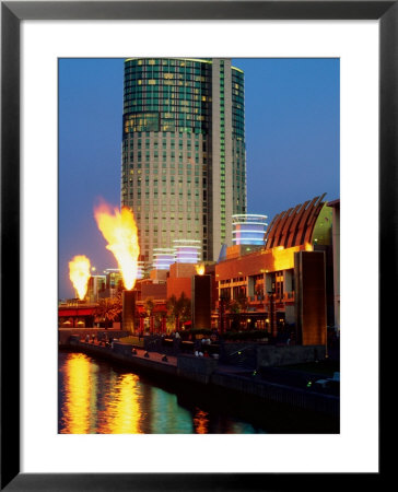 Crown Casino With Riverside Flame Display, Melbourne, Victoria, Australia by Christopher Groenhout Pricing Limited Edition Print image