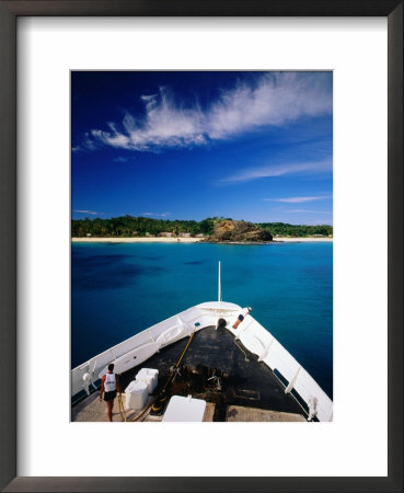 Blue Lagoon Cruises Ship And Island, Yasawa Island, Western Division, Fiji by Peter Hendrie Pricing Limited Edition Print image
