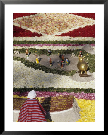 Colored Sawdust Carpet For Holy Week, Antigua, Guatemala by John & Lisa Merrill Pricing Limited Edition Print image