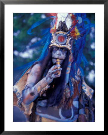 Mayan Rituals And Mystical Dances, Xcaret, Yucatan Peninsula, Mexico by Greg Johnston Pricing Limited Edition Print image