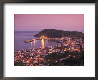 Harbour And Town Of Horta, Faial Island, Azores, Portugal by Alan Copson Pricing Limited Edition Print image