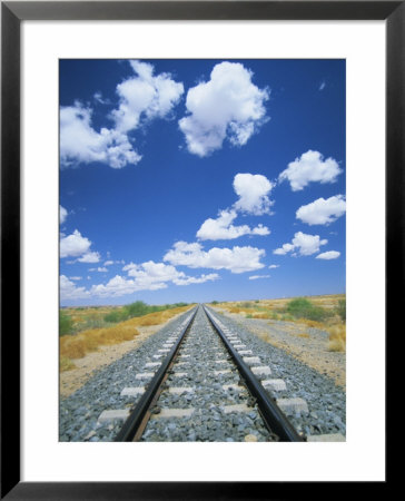 Railway Tracks Near Mariental, Namibia, Africa by Lee Frost Pricing Limited Edition Print image