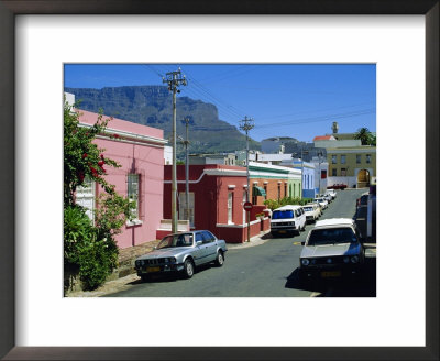 Bo-Kaap District (Malay Quarter) With Table Mountain Behind, Cape Town, South Africa by Fraser Hall Pricing Limited Edition Print image