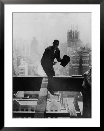 Catcher Astraddle Beams During Skyscraper Construction by Arthur Gerlach Pricing Limited Edition Print image