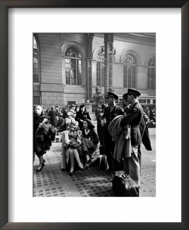 Servicemen And Civilians Waiting For Trains At Pennsylvania Station During Wartime by Alfred Eisenstaedt Pricing Limited Edition Print image