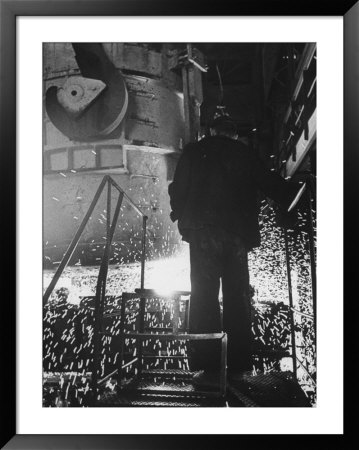 Worker In A Steel Mill In Moscow by James Whitmore Pricing Limited Edition Print image
