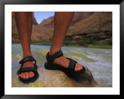 Detail Of Sandals And Feet In The Grand Canyon National Park, Arizona by Bobby Model Pricing Limited Edition Print image