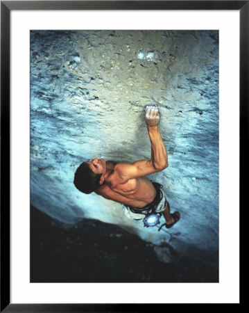 Man Rock Climbing In The Big Horn Mountains Of Wyoming by Bobby Model Pricing Limited Edition Print image