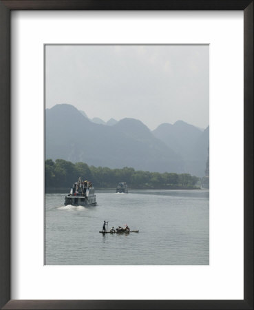 Cruise Boat Between Guilin And Yangshuo, Li River, Guilin, Guangxi Province, China by Angelo Cavalli Pricing Limited Edition Print image