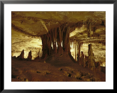 Underground View Of Limestone Rock Formations In One Of The Lehman Caves by Phil Schermeister Pricing Limited Edition Print image
