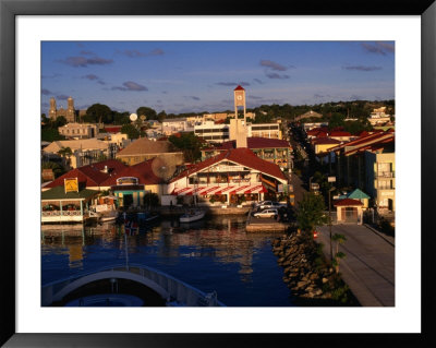 Buildings From Cruise Ship Docked In Harbour, St. John's, Antigua & Barbuda by Wayne Walton Pricing Limited Edition Print image
