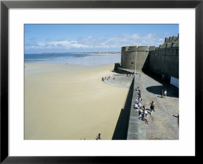 Ramparts Of Old Town And Beach To The Northwest Of St. Malo, Brittany, France by Richard Ashworth Pricing Limited Edition Print image