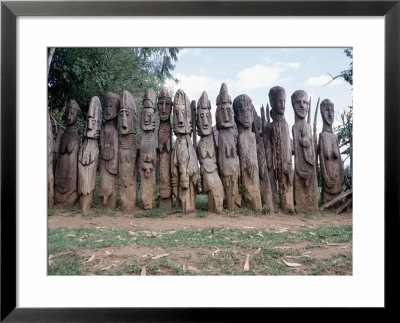 Konso Memorial Wood Carvings, Ethiopia by Michele Burgess Pricing Limited Edition Print image