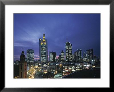 Financial District And Frankfurt Skyline, Germany by Jon Arnold Pricing Limited Edition Print image