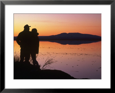 Silhouette Of Couple, Turnagain Arm Anchorage, Ak by Danny Daniels Pricing Limited Edition Print image