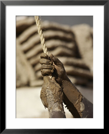 A Step In The Process Of Making Gypsum Whitewash by Thomas J. Abercrombie Pricing Limited Edition Print image