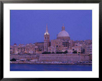 City Skyline At Dusk, Valetta, Malta by Steve Vidler Pricing Limited Edition Print image