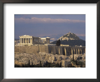 The Acropolis, Unesco World Heritage Site, And Lykabettos Hill, Athens, Greece by Roy Rainford Pricing Limited Edition Print image