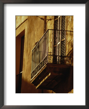 Shuttered Balcony, Ibiza City, Balearic Islands, Spain by Jon Davison Pricing Limited Edition Print image