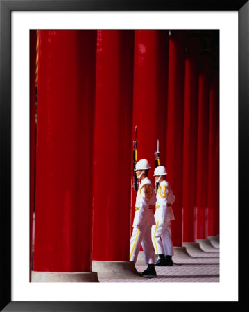 Changing Of Guard At Martyrs Shrine, Taipei, Taiwan by Martin Moos Pricing Limited Edition Print image