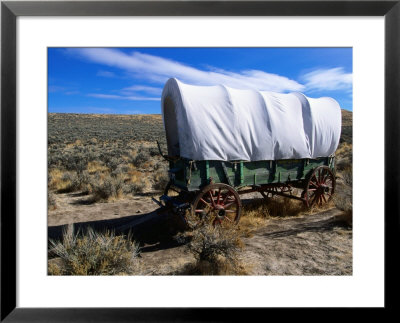 Covered Wagon, Historic Oregon Trail, Baker City, Oregon by John Elk Iii Pricing Limited Edition Print image