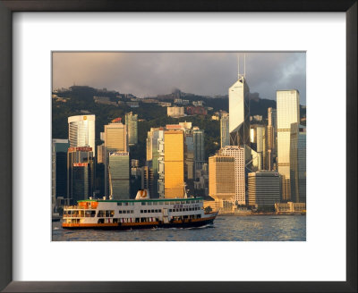 Passenger Ferry Crossing Hong Kong Harbour Toward Central, Hong Kong, China by Greg Elms Pricing Limited Edition Print image