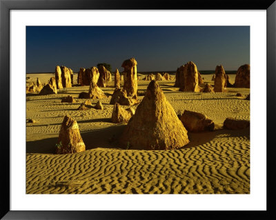 Rock Formations In The Sand Of The Pinnacles Desert, Nambung National Park, Western Australia by Richard I'anson Pricing Limited Edition Print image