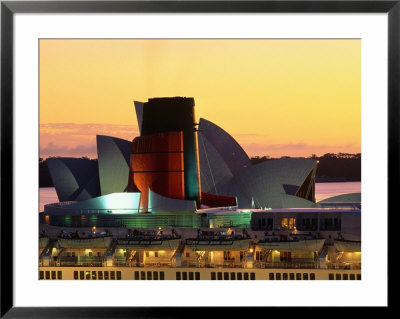 Cruise Ship In Front Of Sydney Opera House, Sydney, Australia by Oliver Strewe Pricing Limited Edition Print image